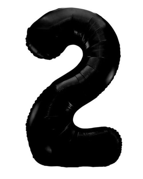 Giant Black Number Foil Balloon – 2