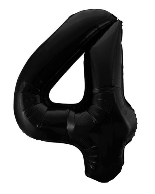 Giant Black Number Foil Balloon – 4
