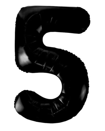 Giant Black Number Foil Balloon – 5