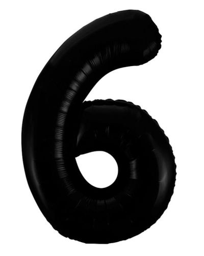 Giant Black Number Foil Balloon – 6