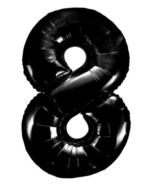 Giant Black Number Foil Balloon – 8
