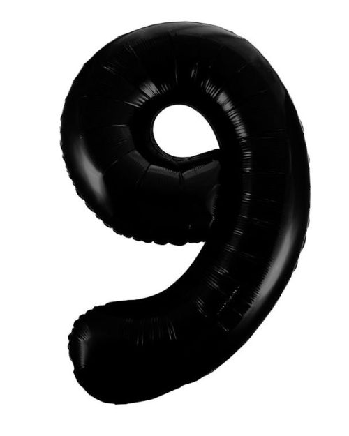 Giant Black Number Foil Balloon – 9