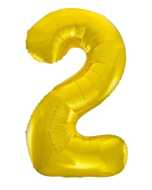 Giant Gold Number Foil Balloon – 2