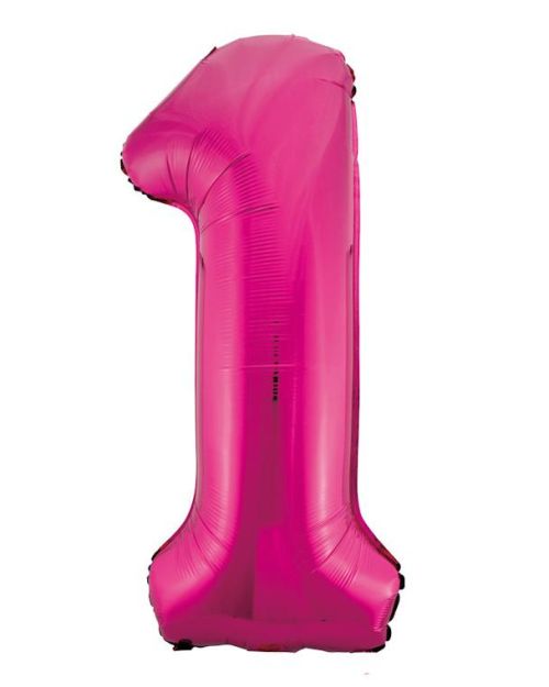 Giant Hot Pink Number Foil Balloon – 1