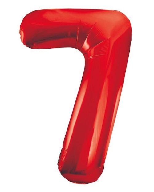 Giant Red Number Foil Balloon – 7
