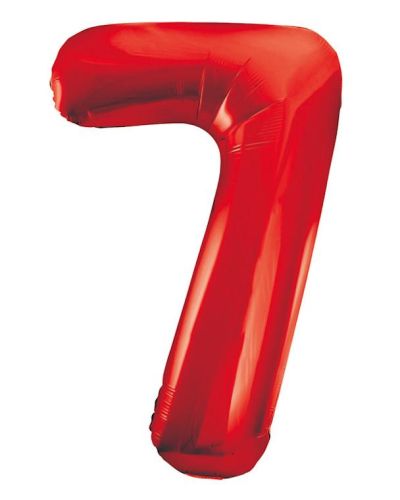Giant Red Number Foil Balloon – 7