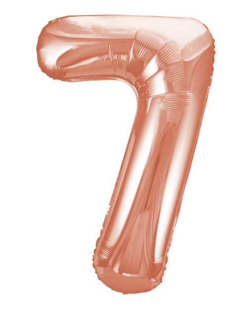 Giant Rose Gold Number Foil Balloon – 7