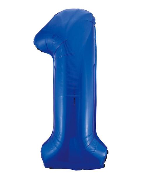 Giant Royal Blue Number Foil Balloon – 1