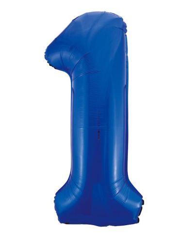 Giant Royal Blue Number Foil Balloon – 1