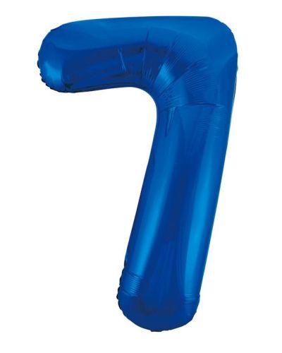 Giant Royal Blue Number Foil Balloon – 7