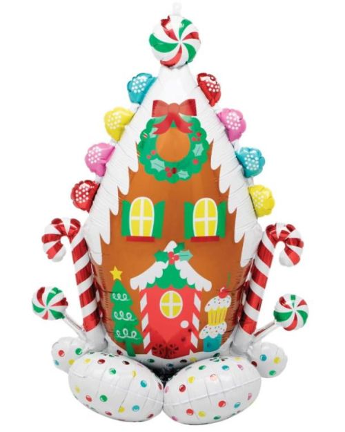 AirLoonz Gingerbread House Foil Balloon