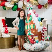 AirLoonz Gingerbread House Foil Balloon