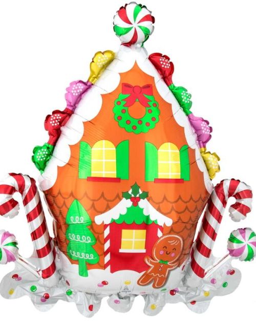 Gingerbread House SuperShape Foil Balloon