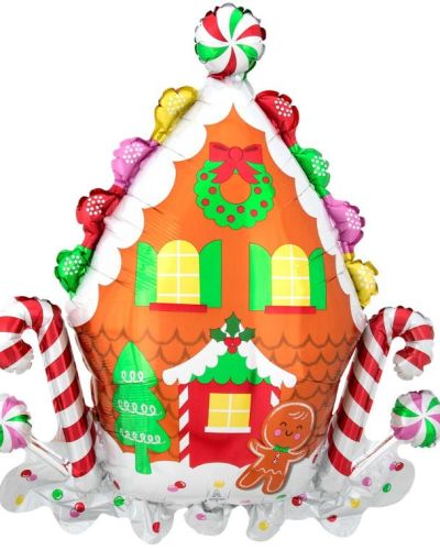 Gingerbread House SuperShape Foil Balloon