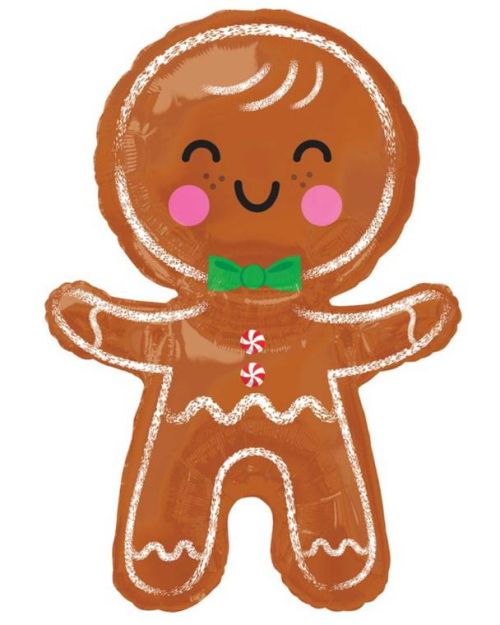 Gingerbread Man SuperShape Foil Balloon