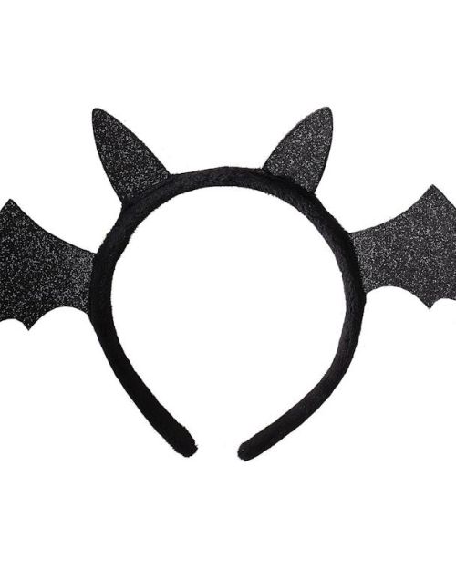 Ginger Ray Black Sparkle Bat Headband