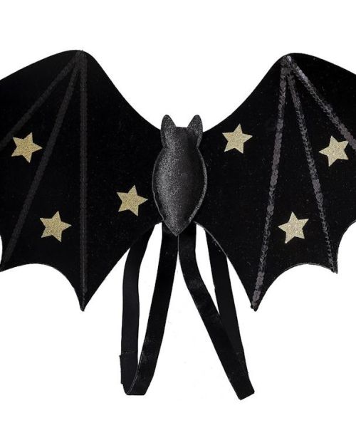 Ginger Ray Black & Gold Bat Wings