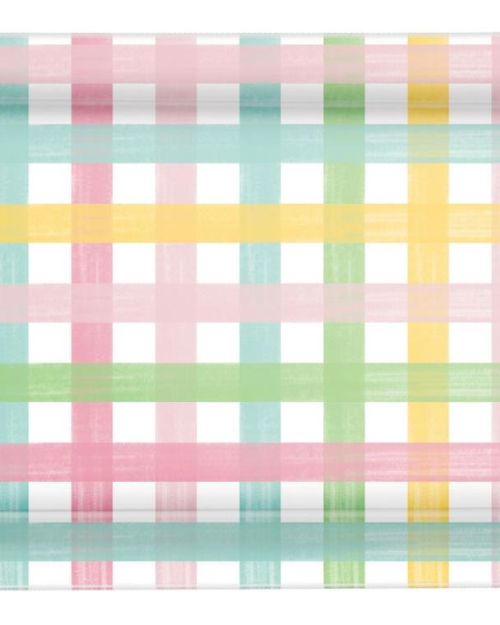 Gingham Melamine Handle Tray