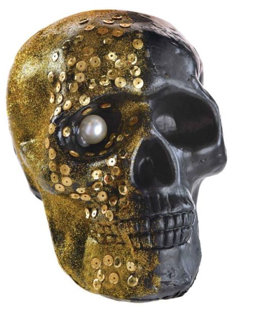 Glam Boneyard Skull Decoration