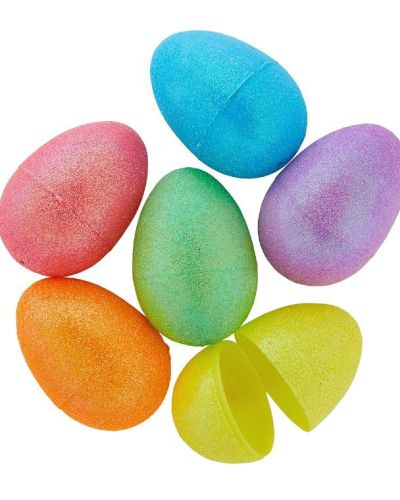 Glitter Fillable Eggs 6pk