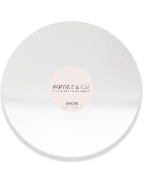 Gloss White Masonite Cake Board Round 10″