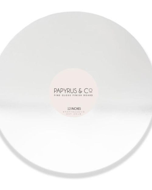 Gloss White Masonite Cake Board Round 12″