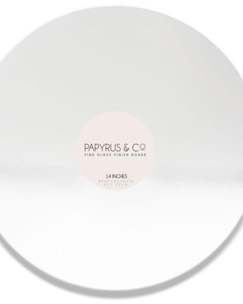 Gloss White Masonite Cake Board Round 14″