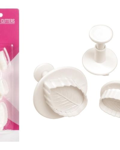 Rose Leaf Plunger Cutters 3pce