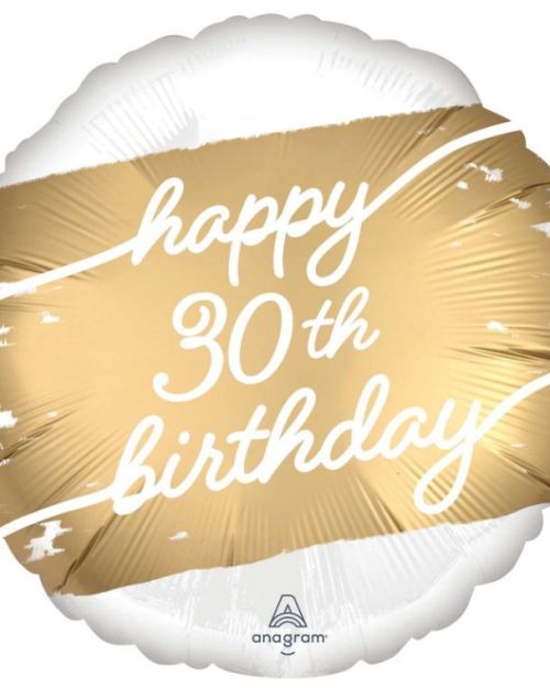 Golden Age Happy 30th Birthday Foil Balloon