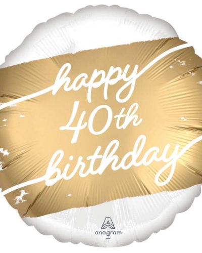 Golden Age Happy 40th Birthday Foil Balloon