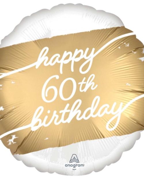 Golden Age Happy 60th Birthday Foil Balloon