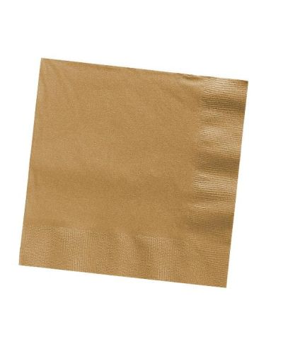 Gold Beverage Napkins 20pk
