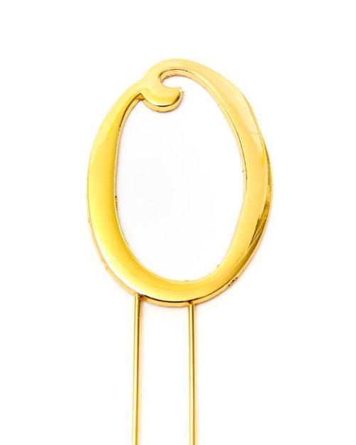 Gold Cake Topper – Number 0