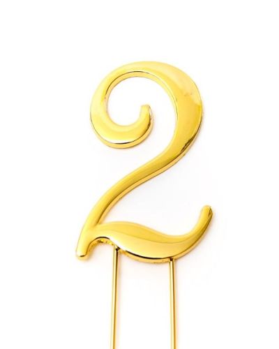 Gold Cake Topper – Number 2