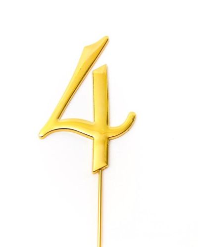Gold Cake Topper – Number 4