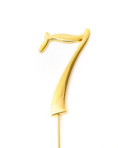 Gold Cake Topper – Number 7