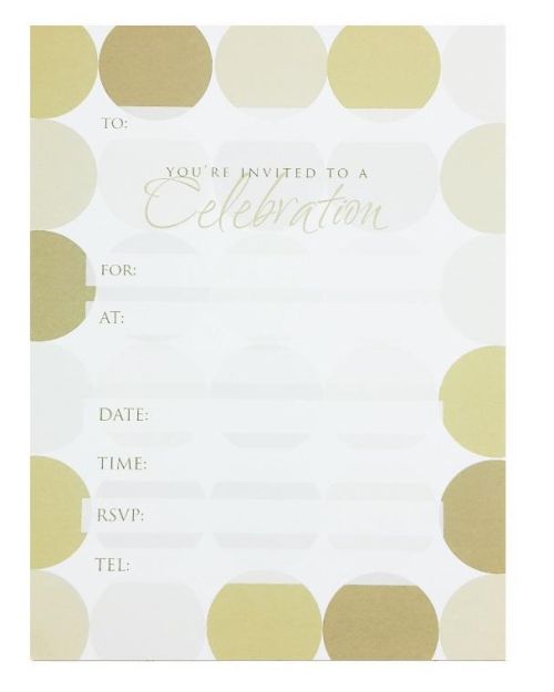 Gold Spots Celebration Invitations