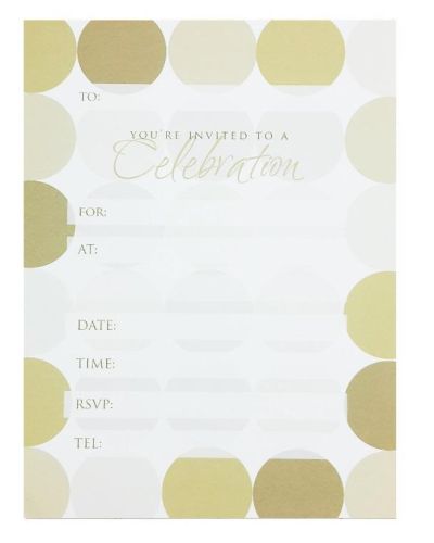Gold Spots Celebration Invitations