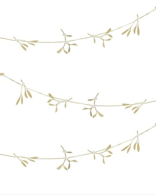 Gold Christmas Mistletoe Garland