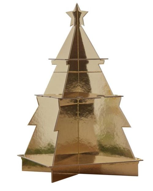 Gold Christmas Tree Treat & Drinks Stand