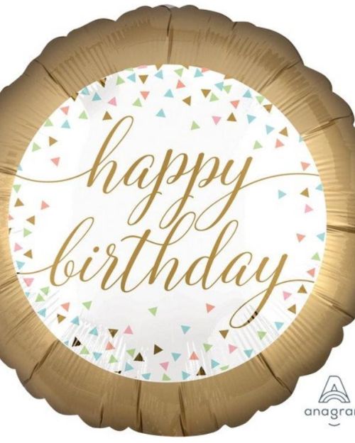 Pastel Confetti Birthday Foil Balloon