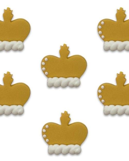 Gold Crown Sugarcraft Toppers 6pk