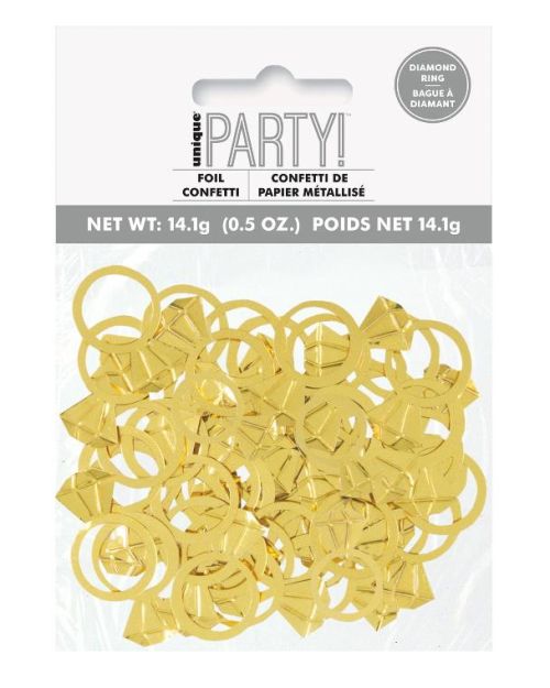 Gold Diamond Ring Confetti Scatters
