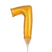 Gold Balloon Cake Topper No 7