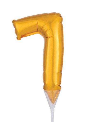 Gold Balloon Cake Topper No 7