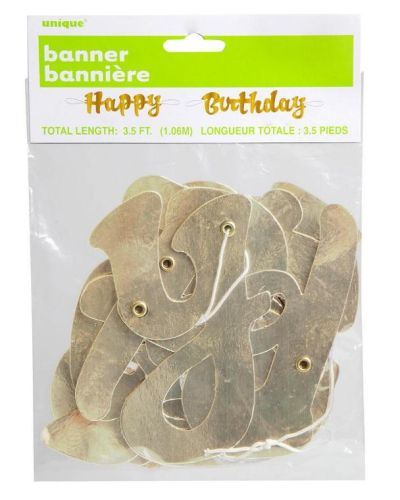 Happy Birthday Gold Foil Letter Banner Set