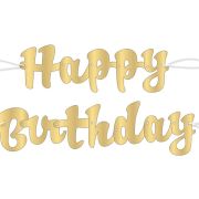 Happy Birthday Gold Foil Letter Banner Set