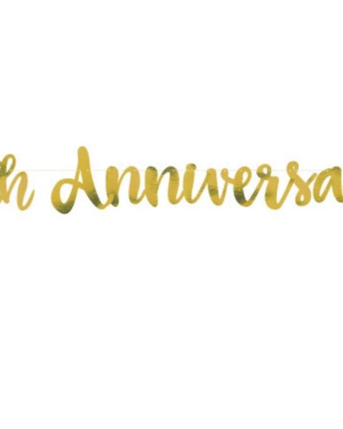 50th Anniversary Gold Foil Banner