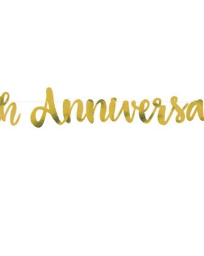 50th Anniversary Gold Foil Banner
