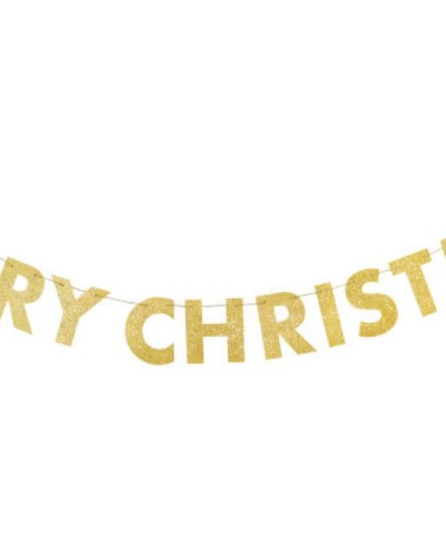 Merry Christmas Glitter Letter Banner